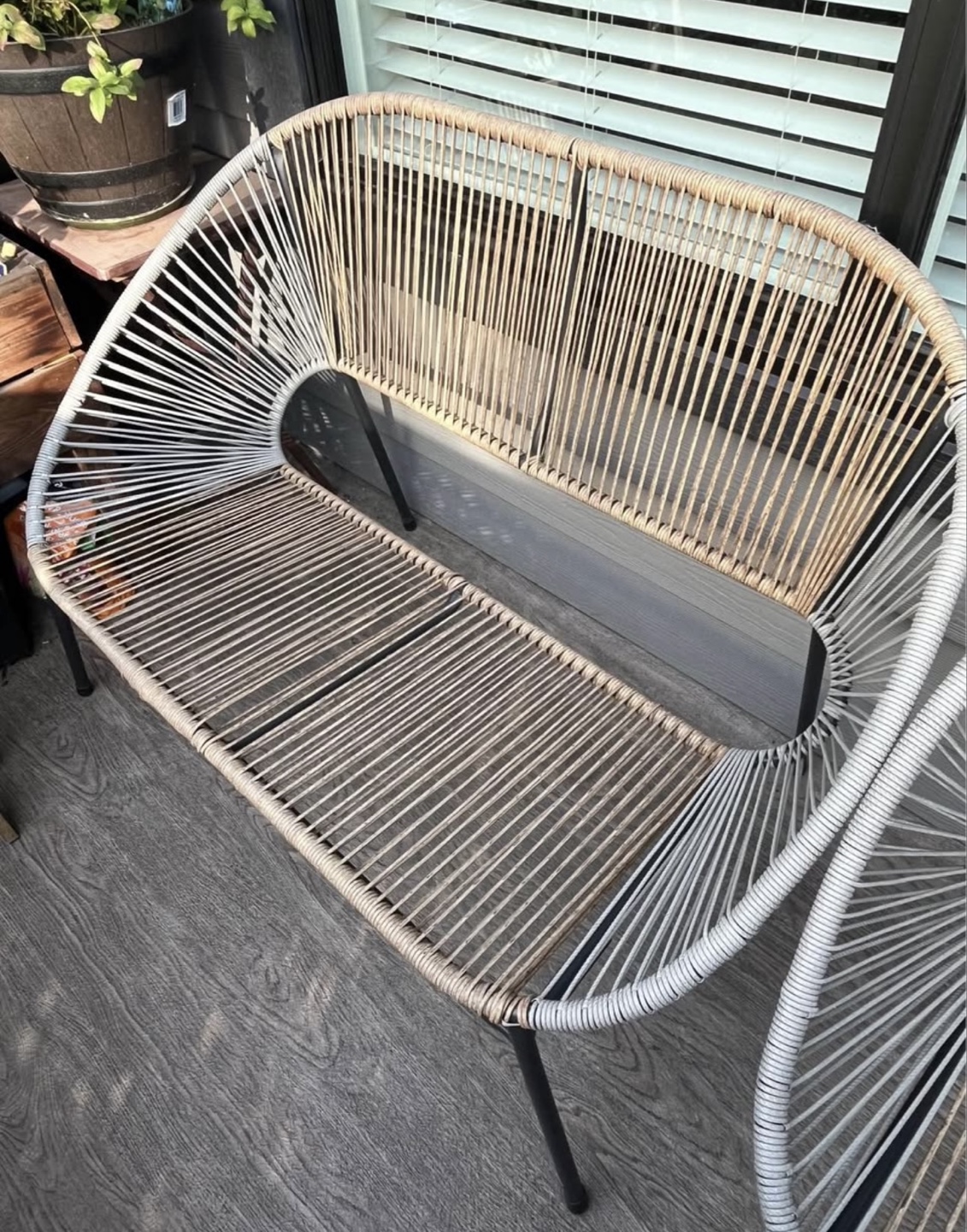 Pair of Outdoor Patio Chairs with Cushions - photo 2