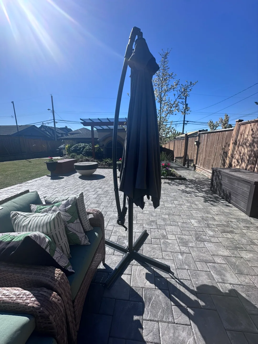 Freestanding Patio Umbrella 💚 image indicator(7)