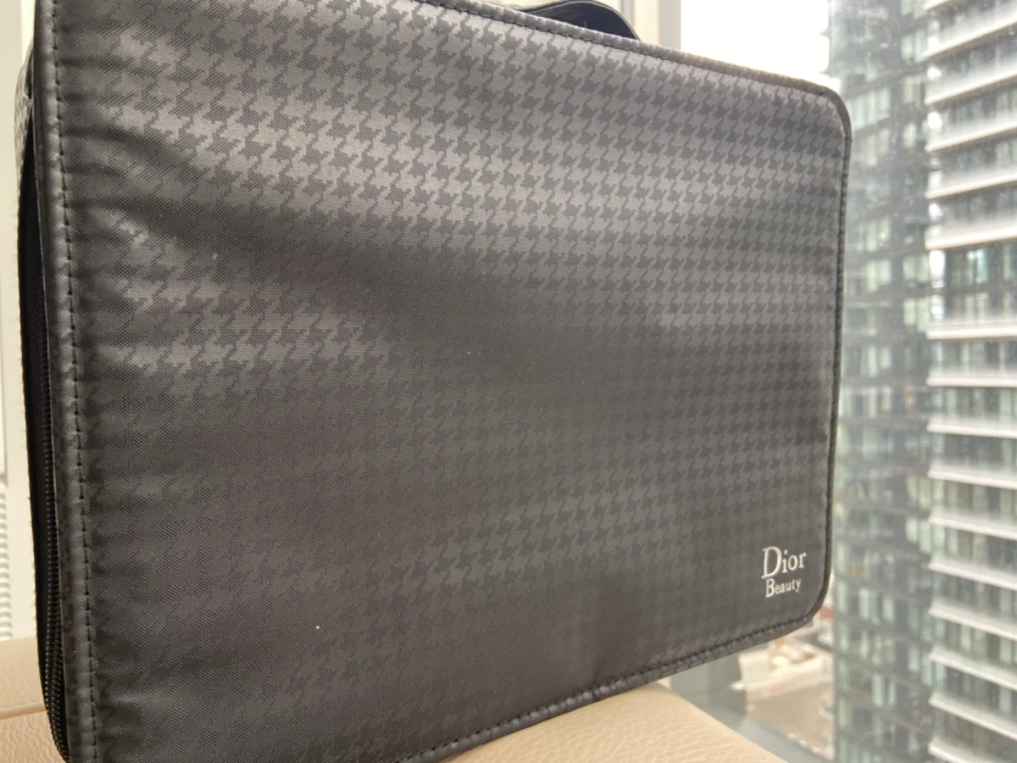 Authentic Dior  Black Houndstooth Case image indicator(4)