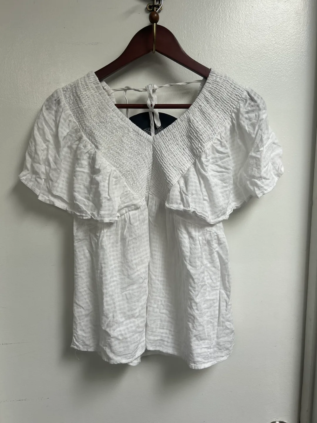 White Smocked Blouse thumbnail