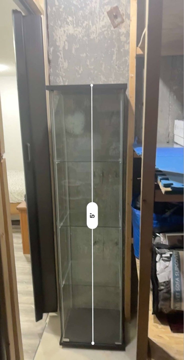 Glass Display Cabinet - 5 feet tall - photo 3
