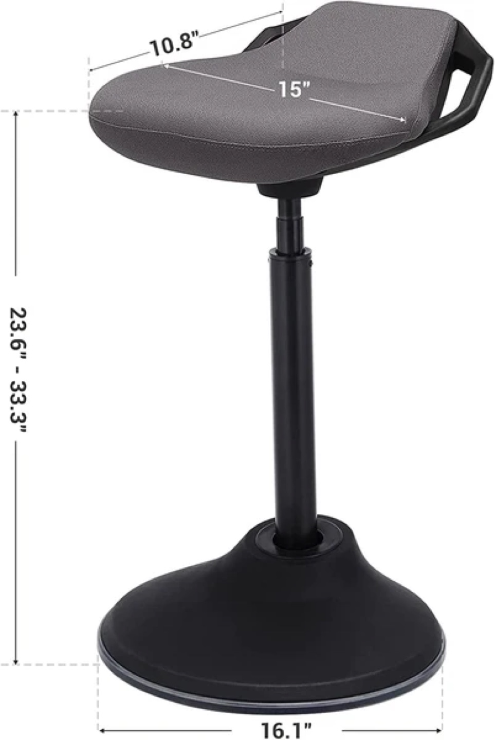 Adjustable Height Saddle Stool - Ergonomic Office Chair - photo 2