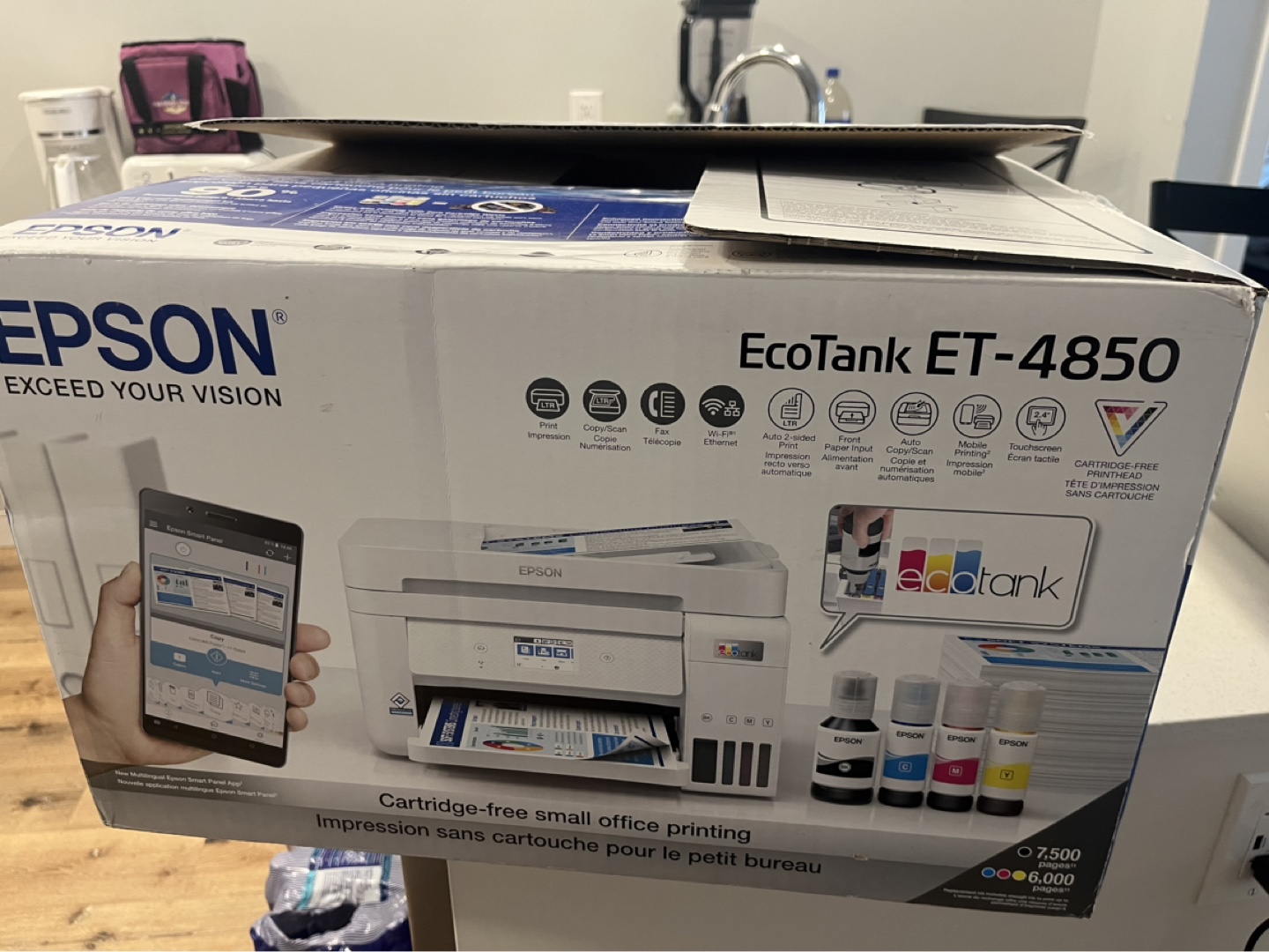 Epson EcoTank ET-4850 Wireless Cartridge-Free All-in-One Printer