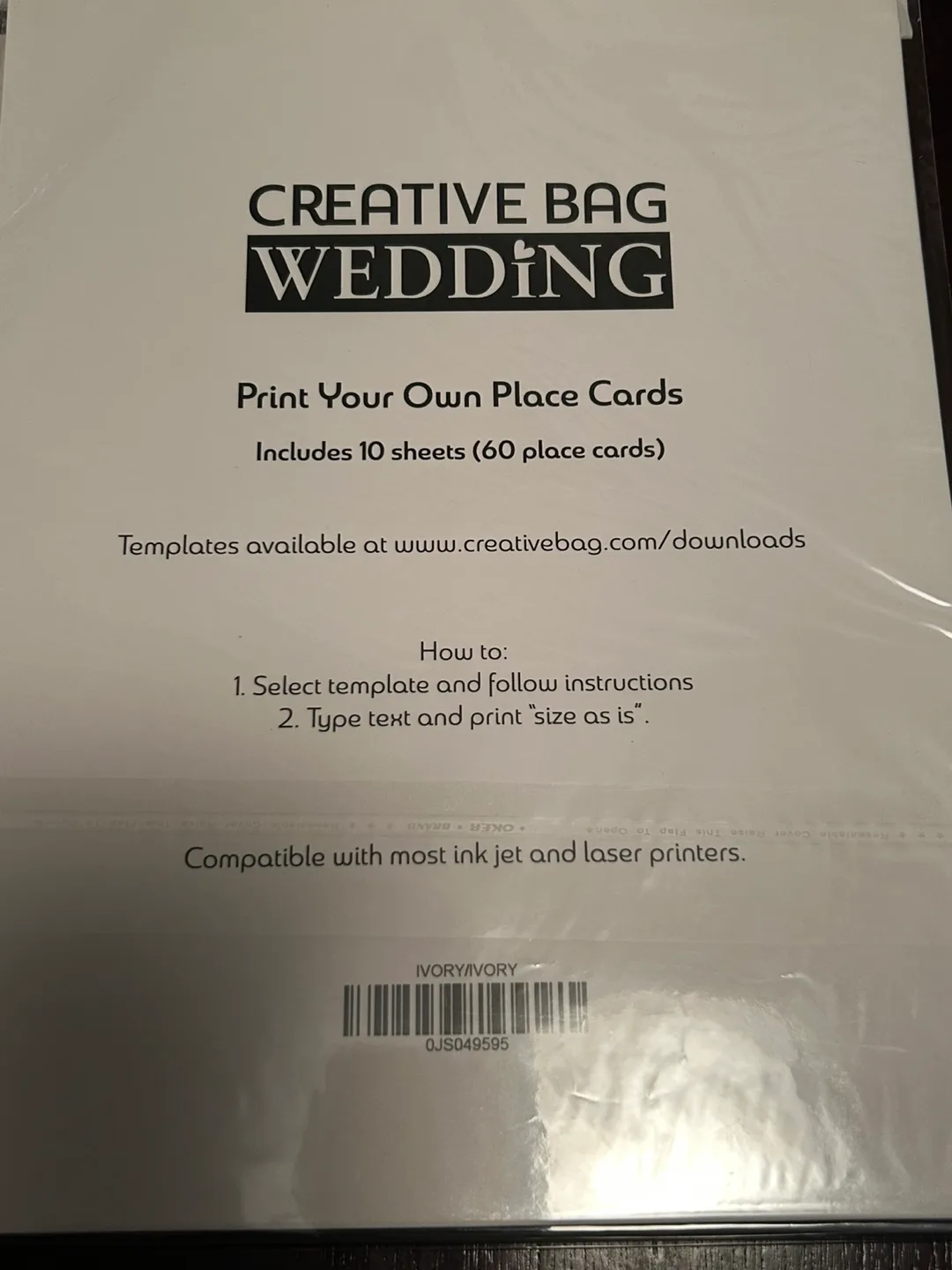 Creative Bag Wedding Printable Place Cards image indicator(3)