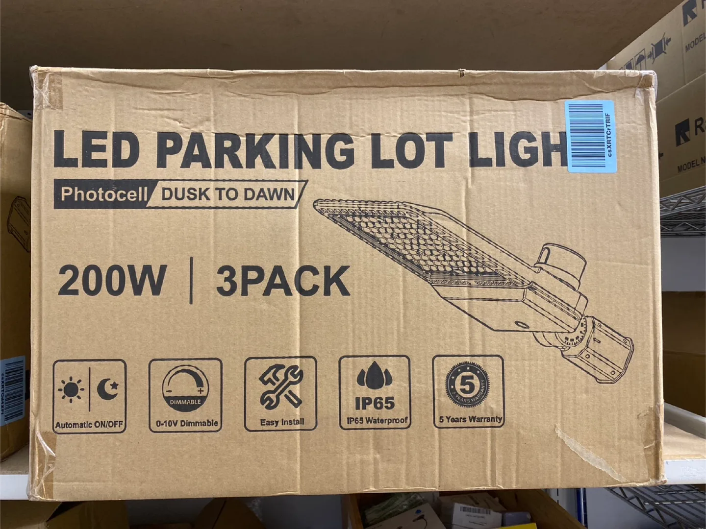 3-Pack 200W LED Parking Lot Photocell Dimmable IP65 Waterp thumbnail