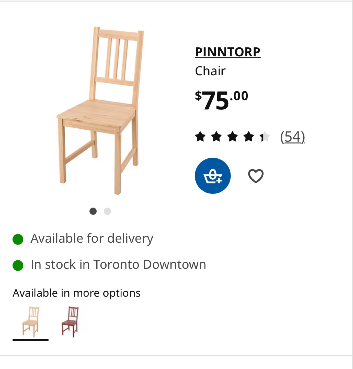Set of Four IKEA PINNTORP Chairs - photo 2