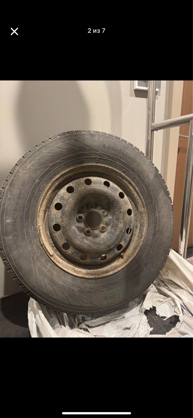 Used Nokian Hakkapeliitta 235/70R16 106R winter tires with rims