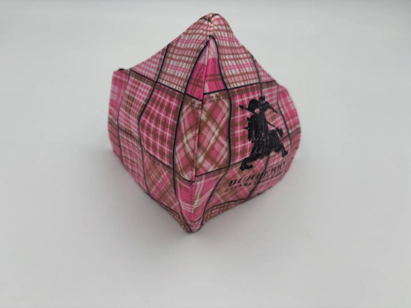 Burberry-inspired Pink Plaid Face Mask image indicator(2)