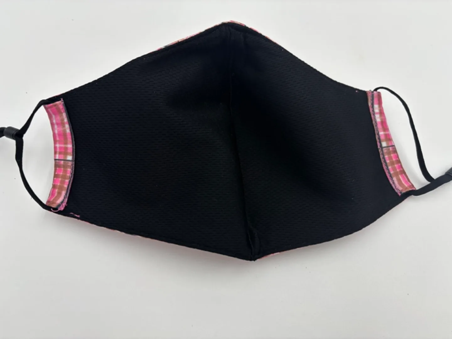 Burberry-inspired Pink Plaid Face Mask image indicator(4)