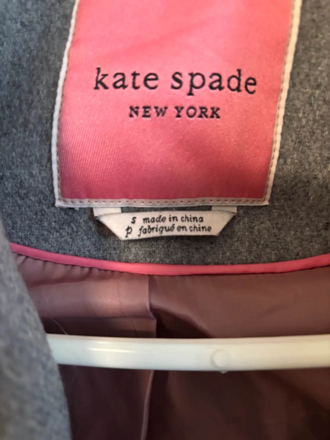 Kate Spade New York Grey Wool Coat with Belt image indicator(3)