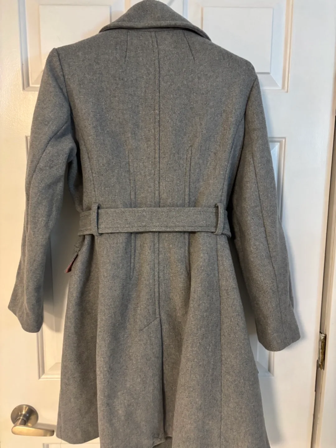 Kate Spade New York Grey Wool Coat with Belt image indicator(2)