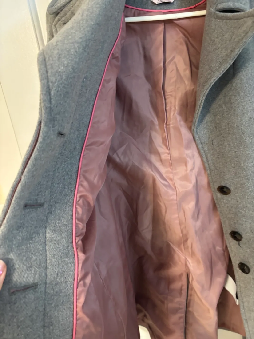 Kate Spade New York Grey Wool Coat with Belt image indicator(5)