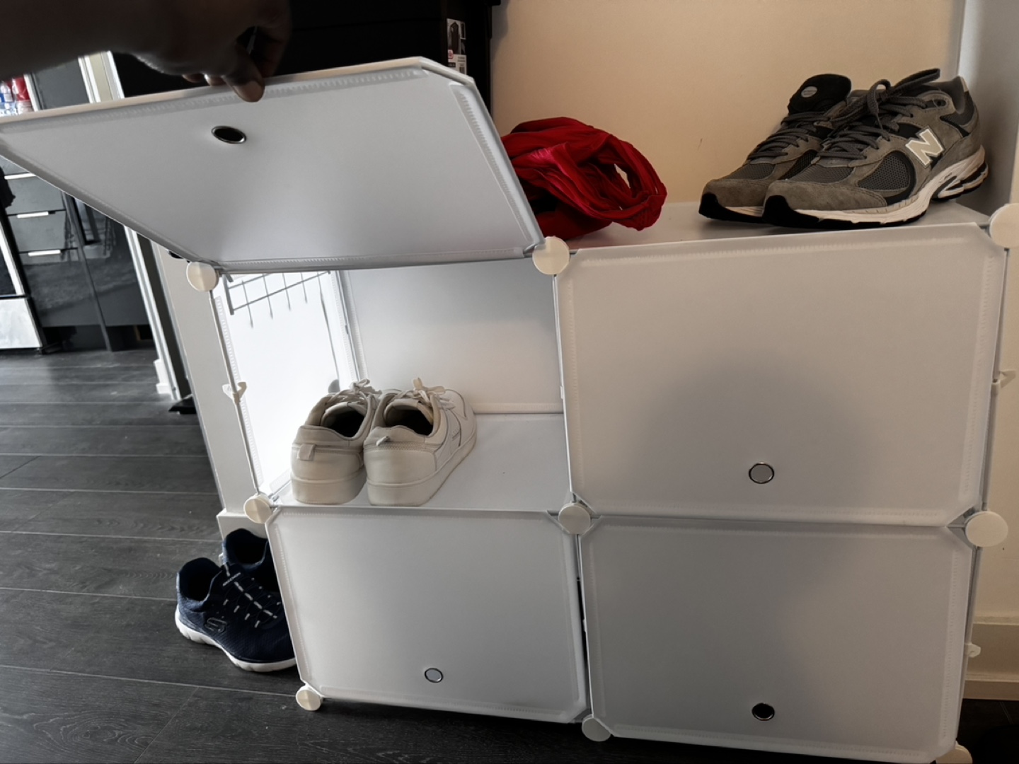 White Plastic Modular Storage Cubes - photo 2
