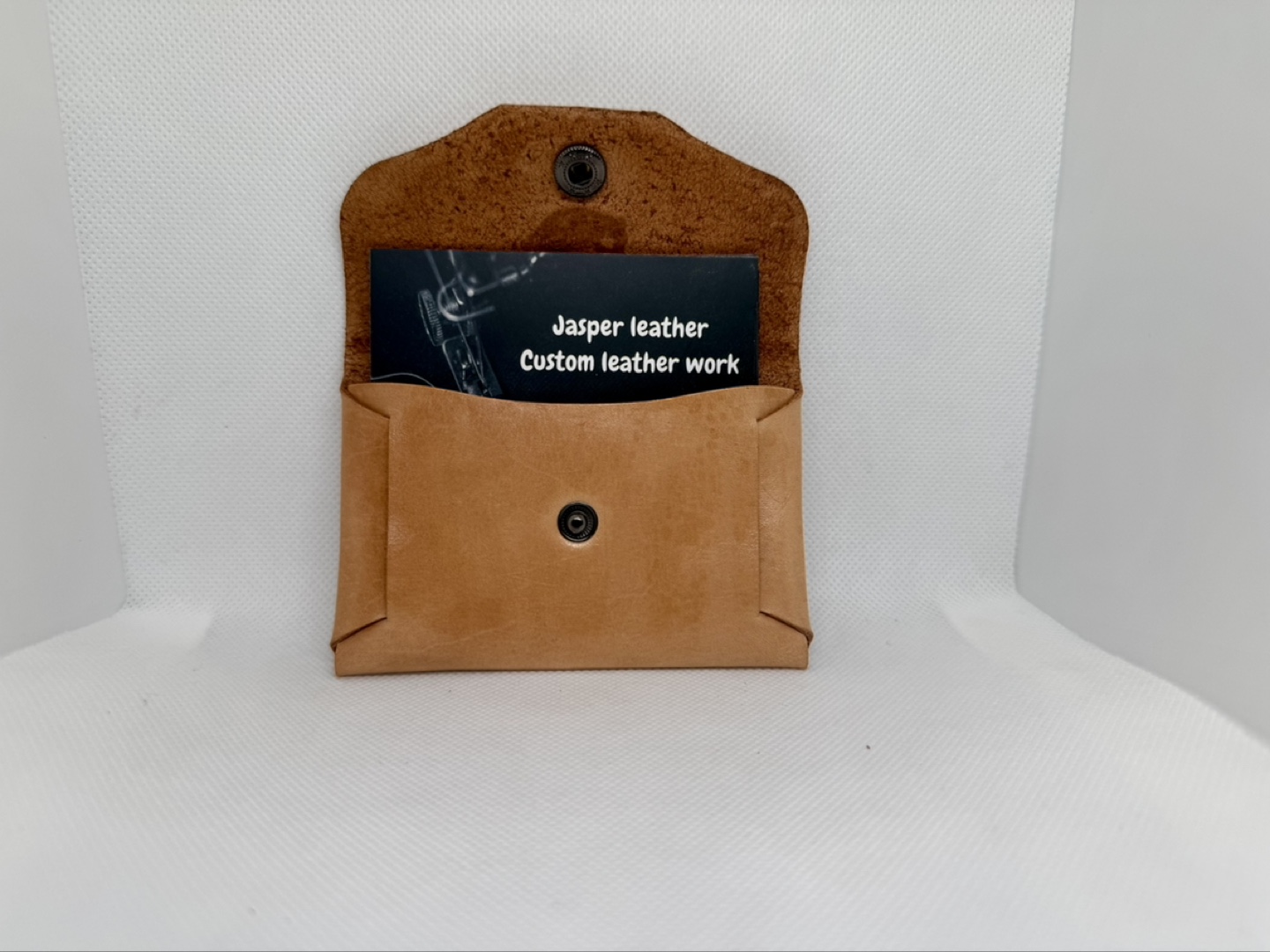 Custom Leather Card Holder Wallet - Bear Paw Design - photo 3