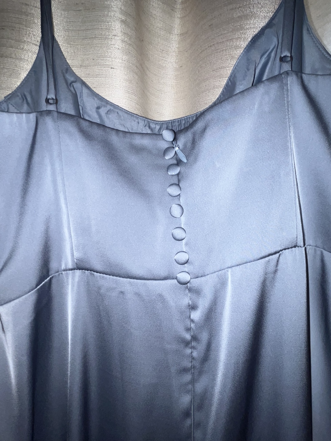 Azazie Halsey Dusty Blue Satin maxi dress - photo 2