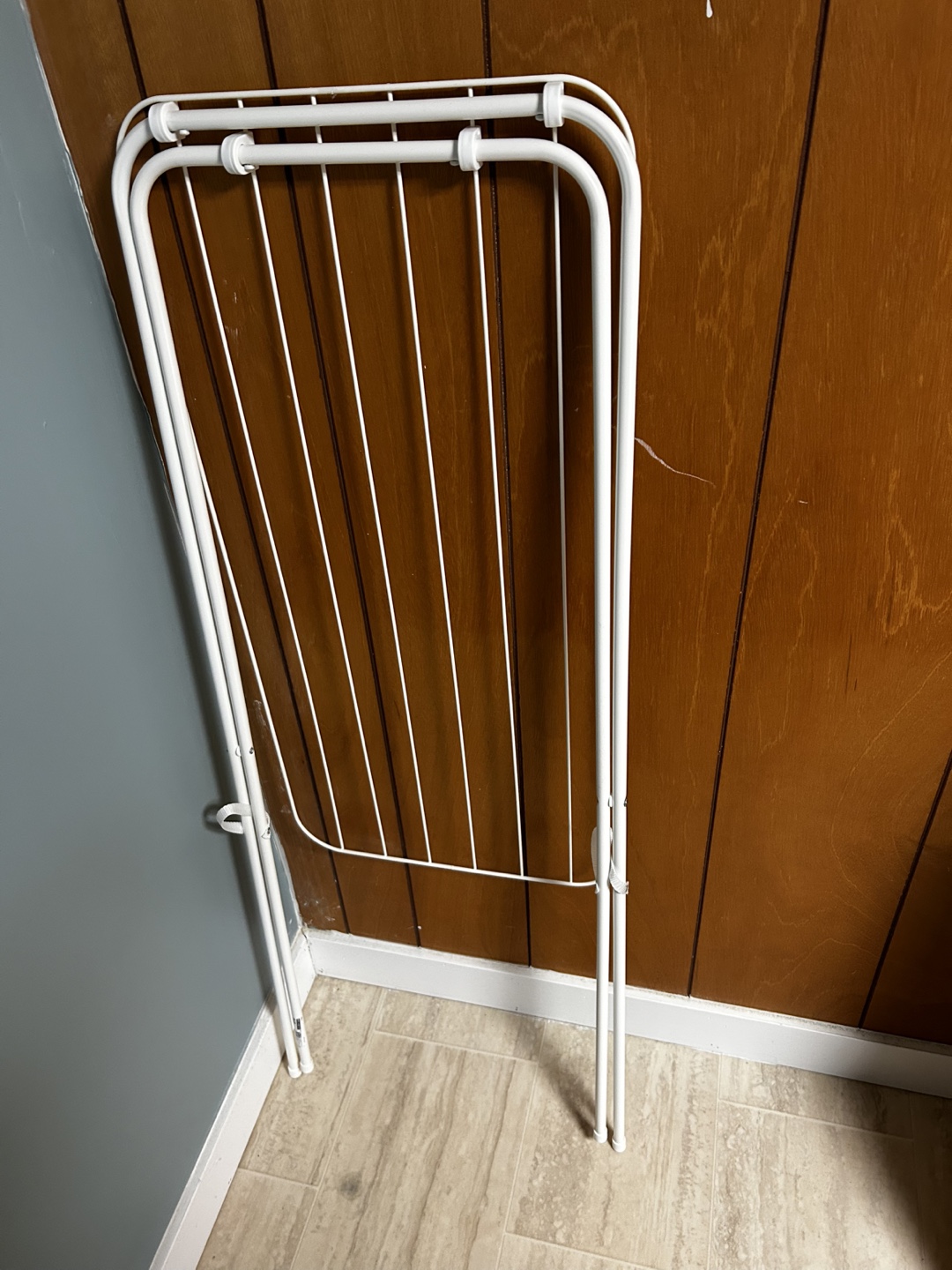 White Foldable Clothes Drying Rack - photo 2