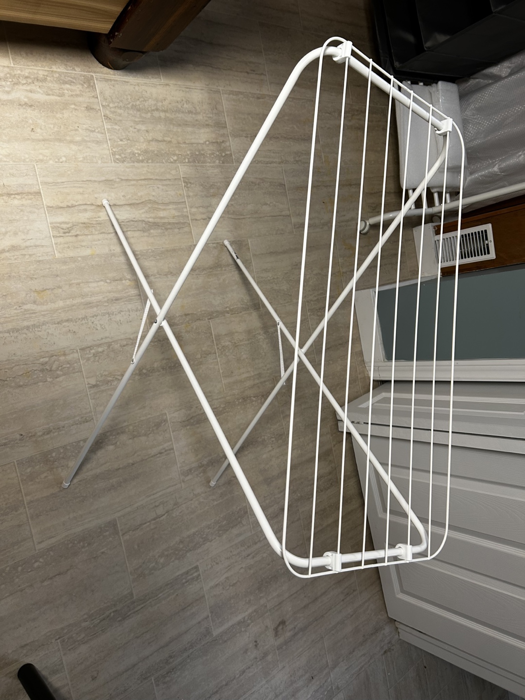 White Foldable Clothes Drying Rack