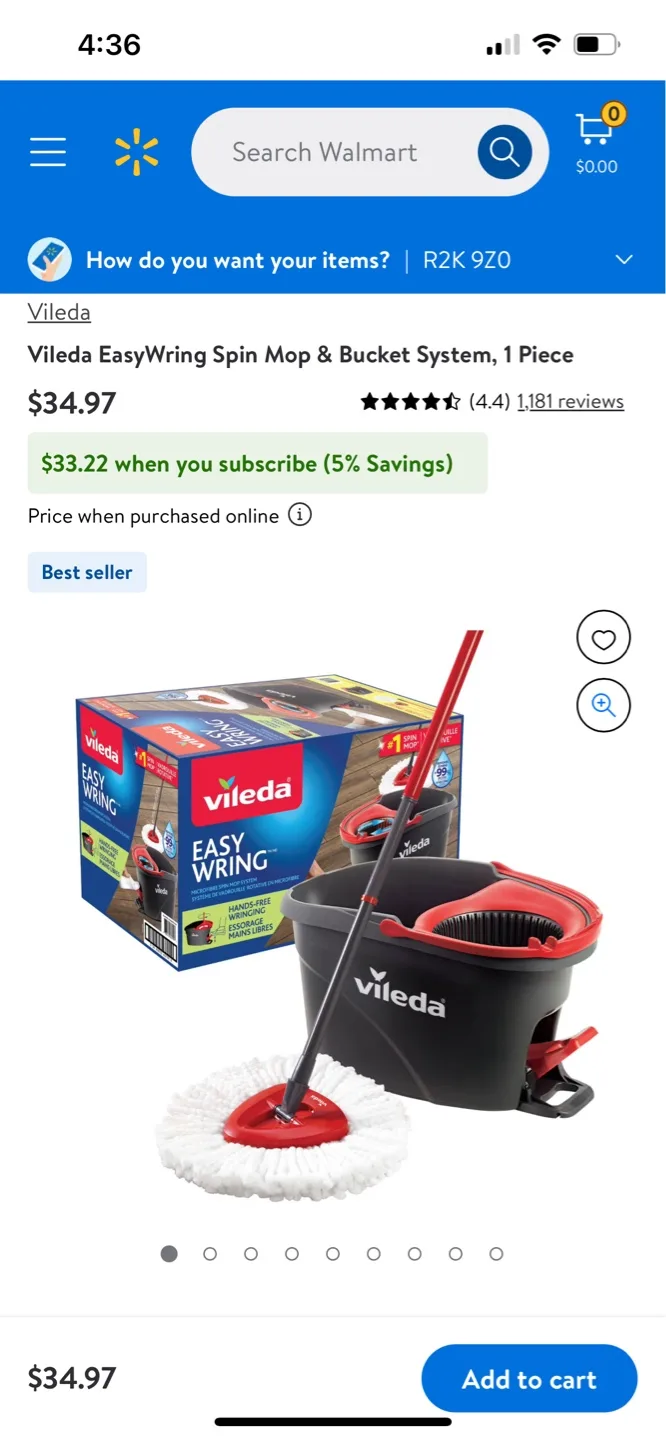Vileda EasyWring Spin Mop & Bucket System thumbnail