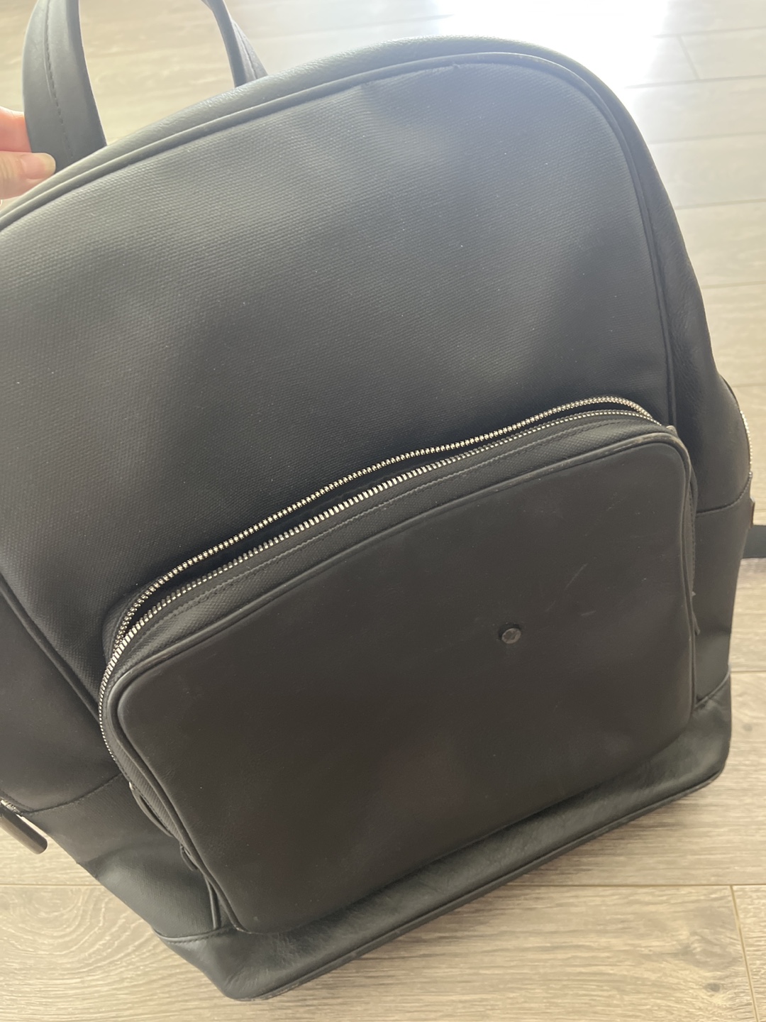 ROSA.K Real Leather Black Backpack