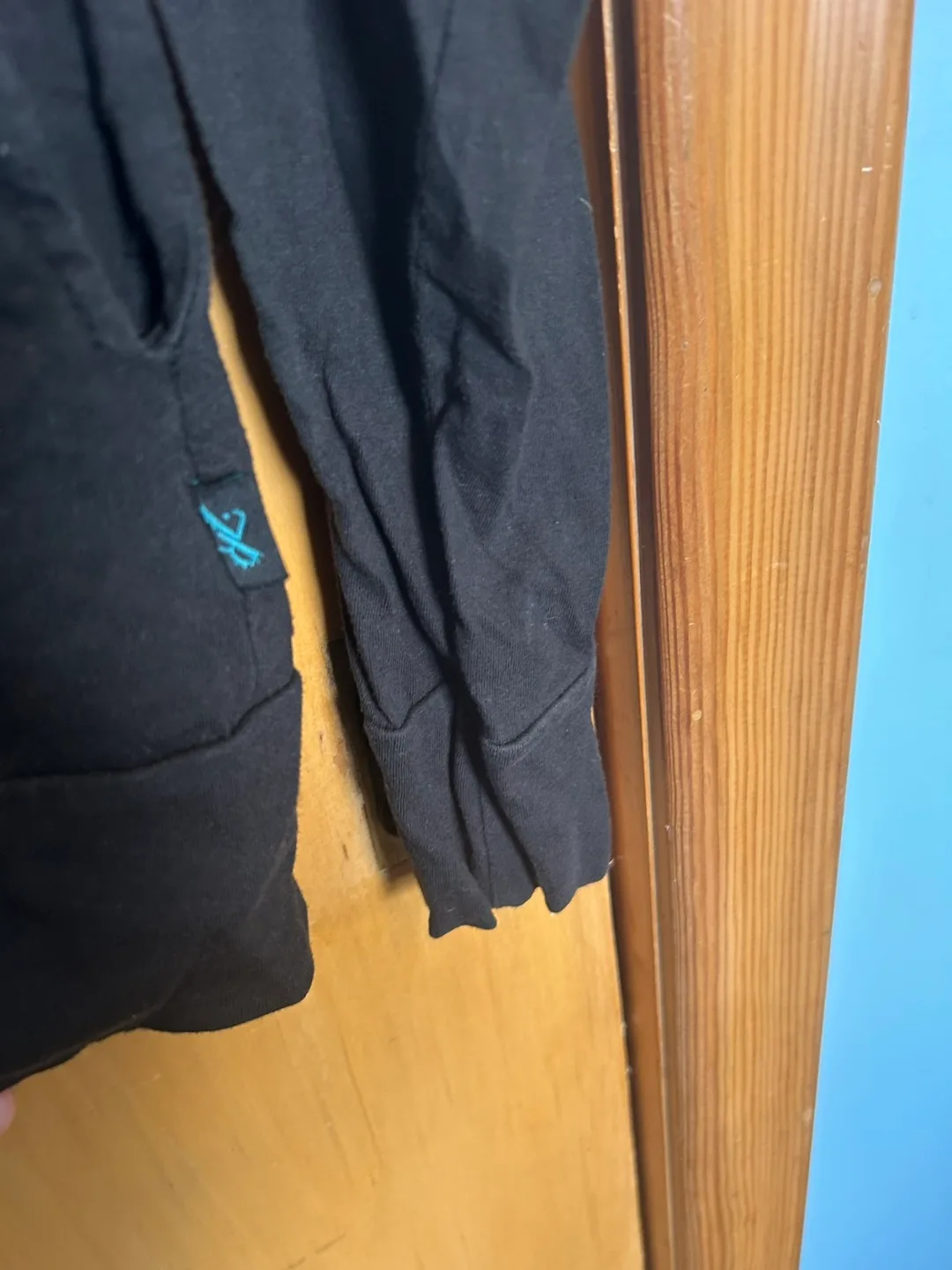 🥕medium Black Long Sleeve Zip-Up w/pocket detail image indicator(3)