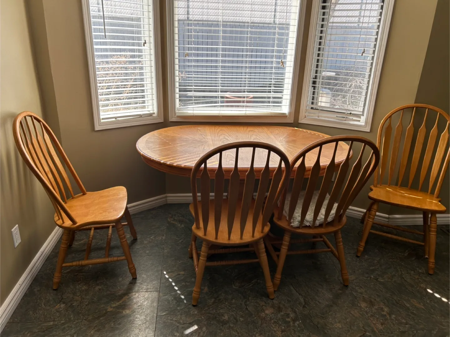 Oak Dining Set - Table and Four Chairs
