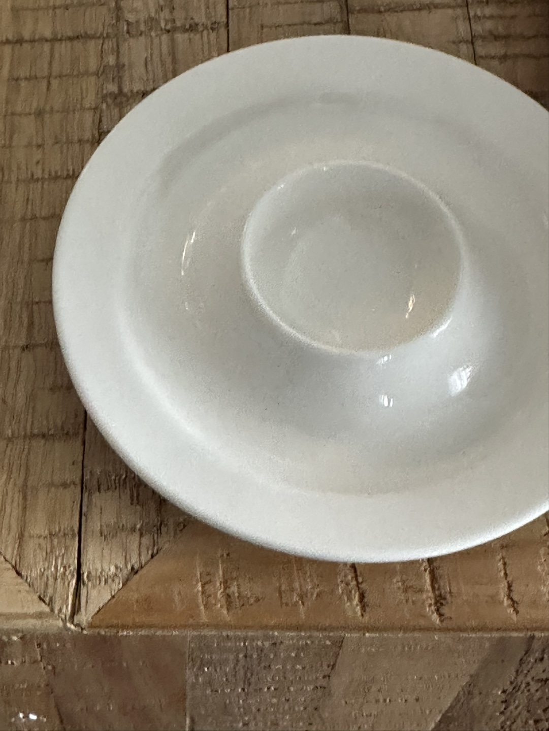 Set of 7 White Ceramic Egg Cups