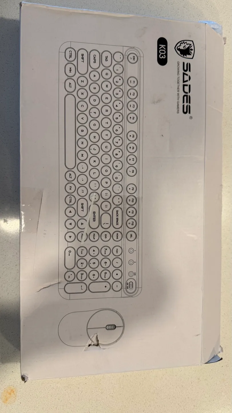 SADES Wired Keyboard and Mouse Combo - Blue thumbnail
