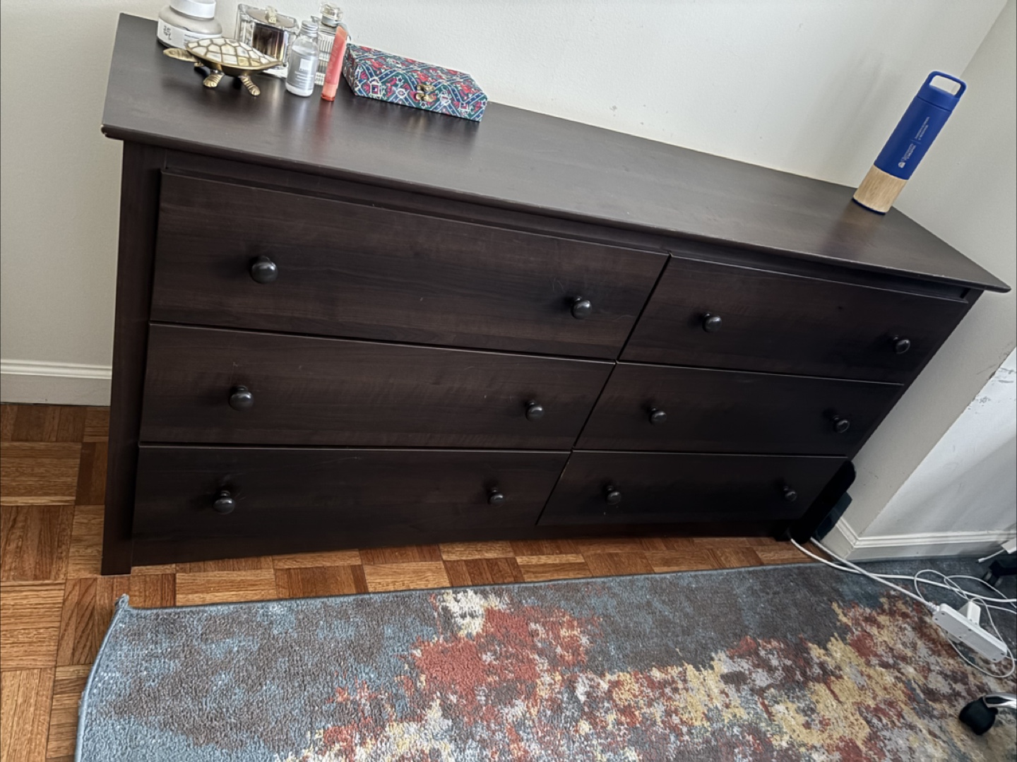 Dark Brown 6-Drawer Dresser
