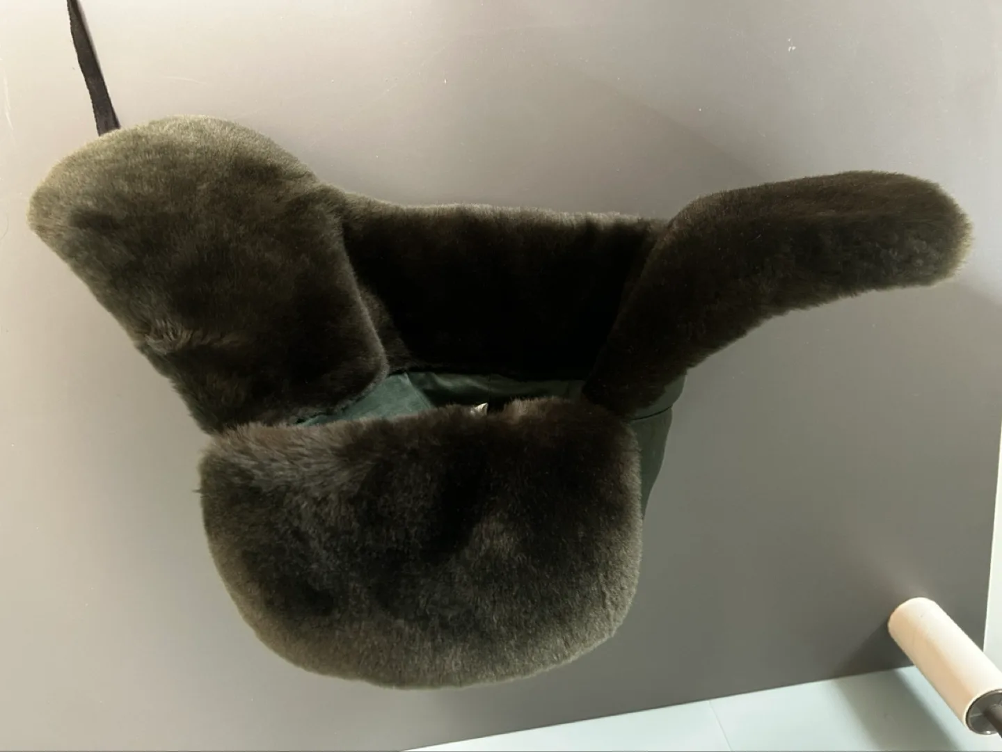Dark Green Faux Fur Ushanka Hat thumbnail