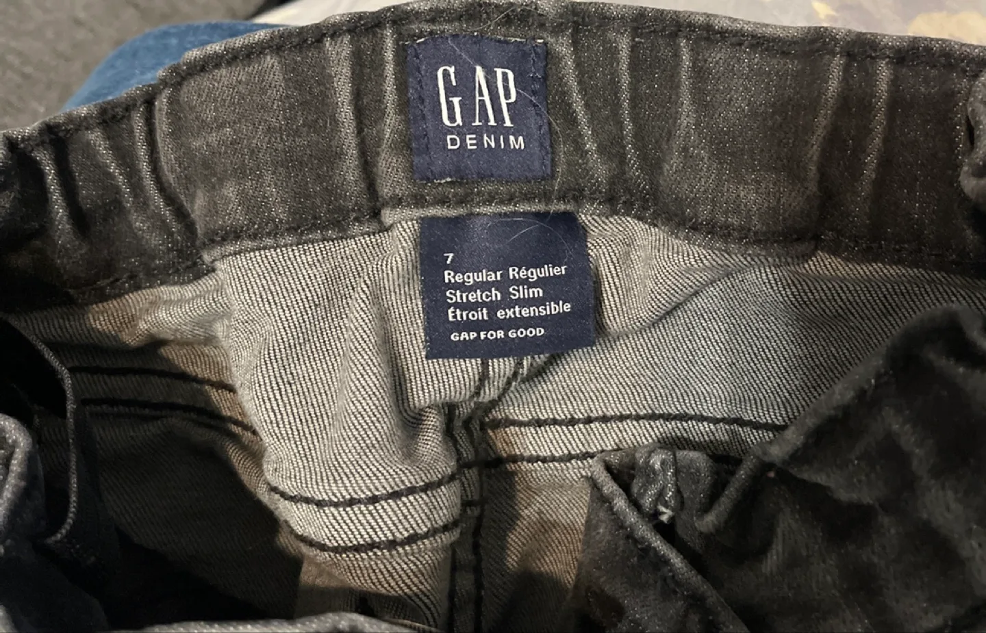 Gap Denim Kids' Size 7 Black Jeans image indicator(2)
