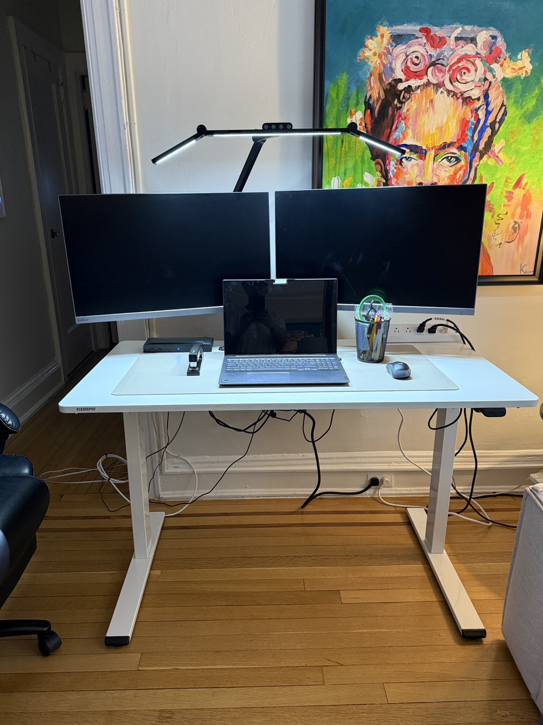 FlexiSpot Electric Standing Desk - White