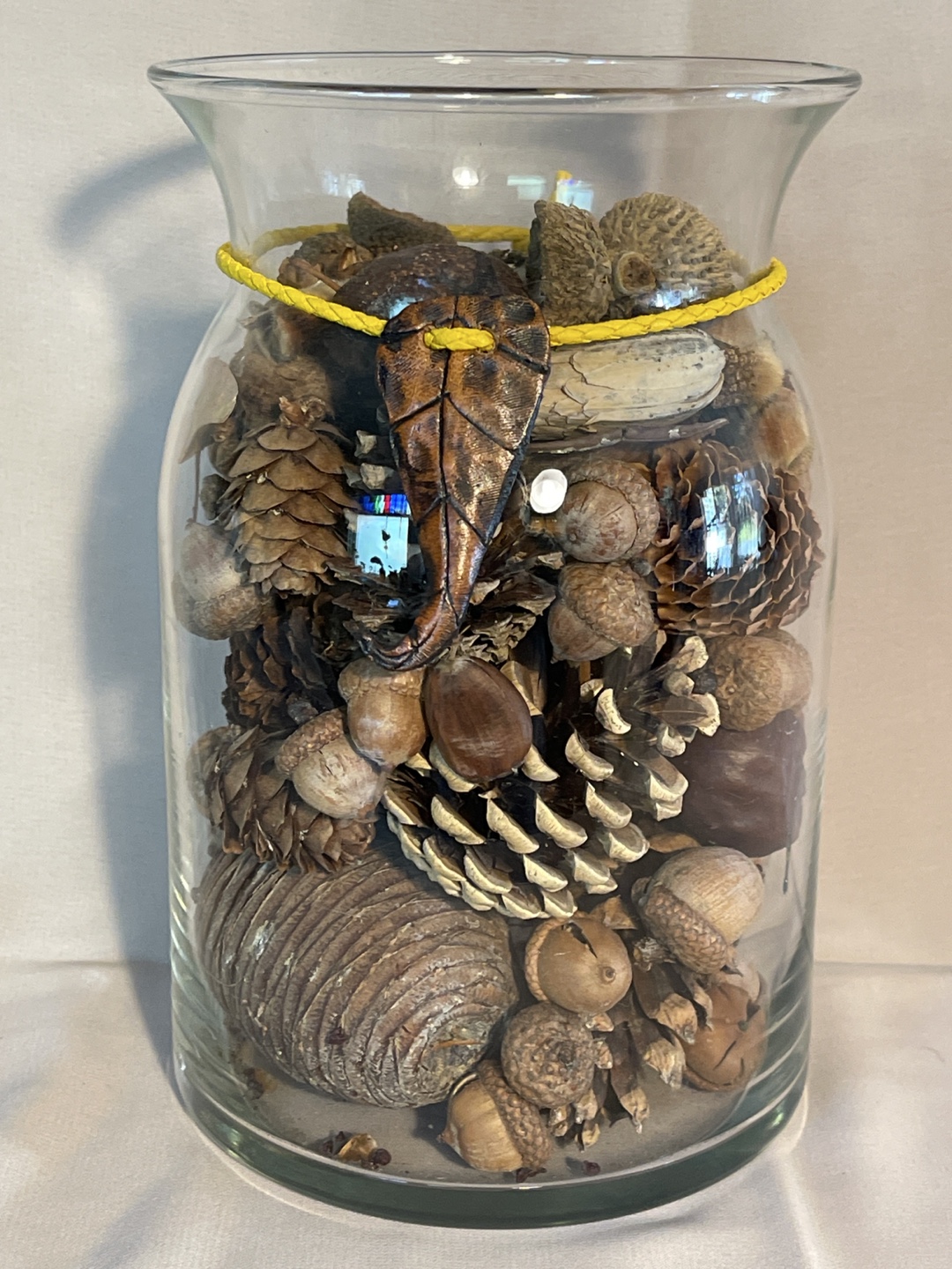 Autumnal Nature Decor in Glass Jar