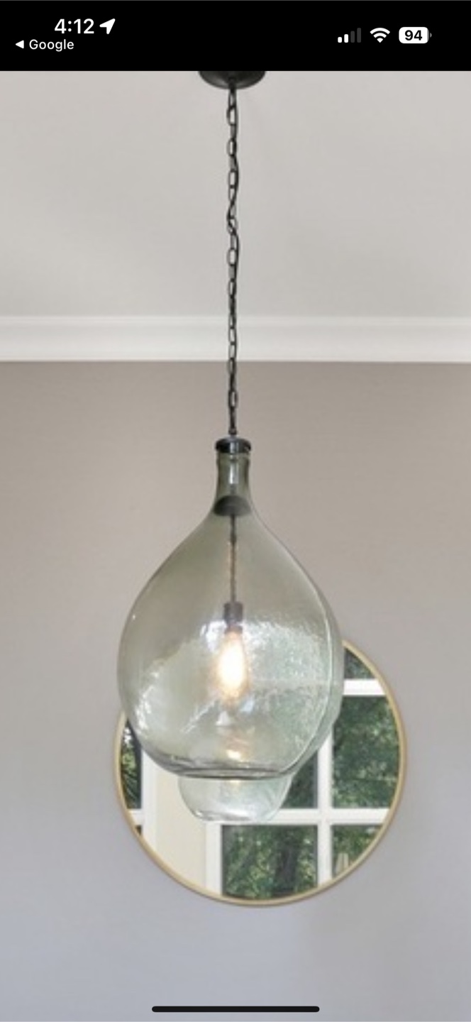 Pottery Barn Clift Seeded Glass Pendant Light - photo 2
