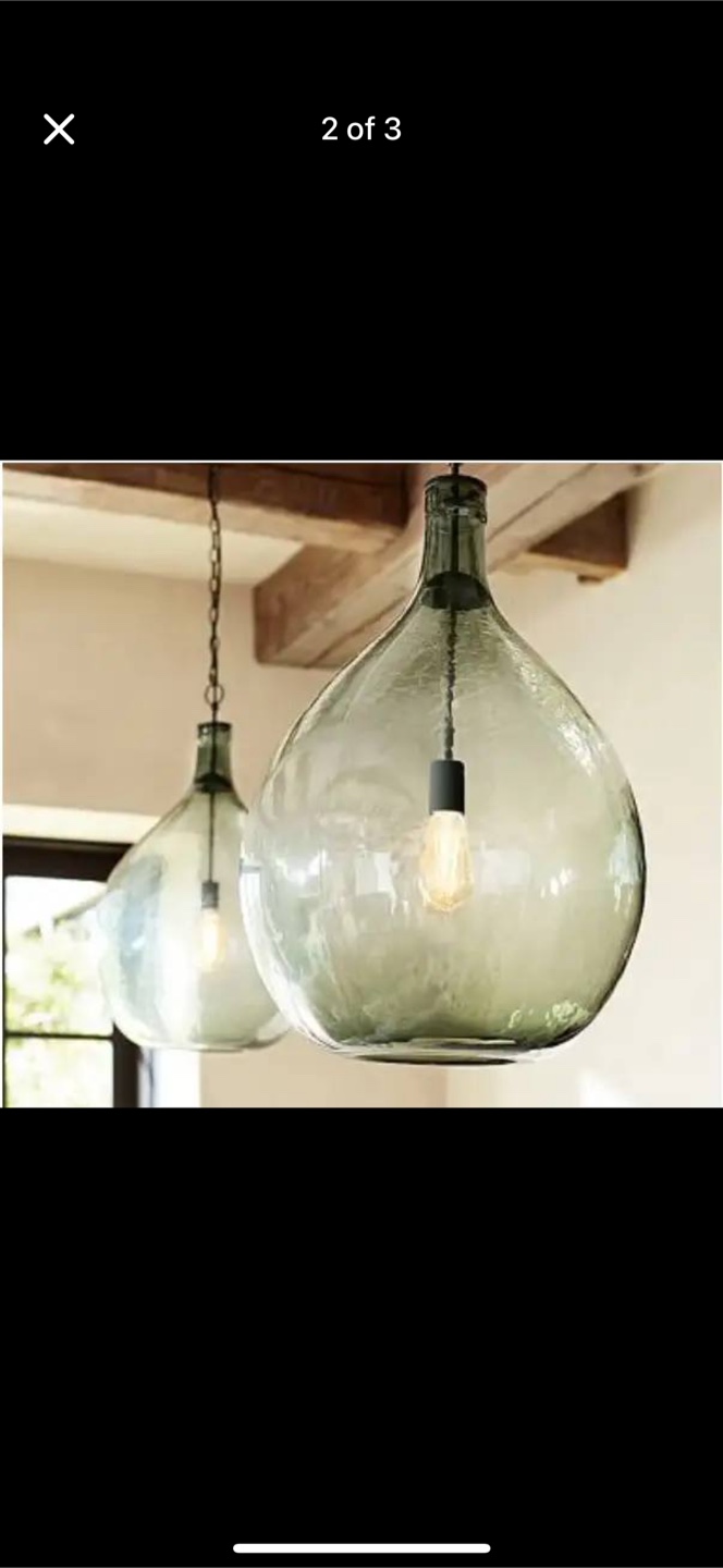 Pottery Barn Clift Seeded Glass Pendant Light - photo 3