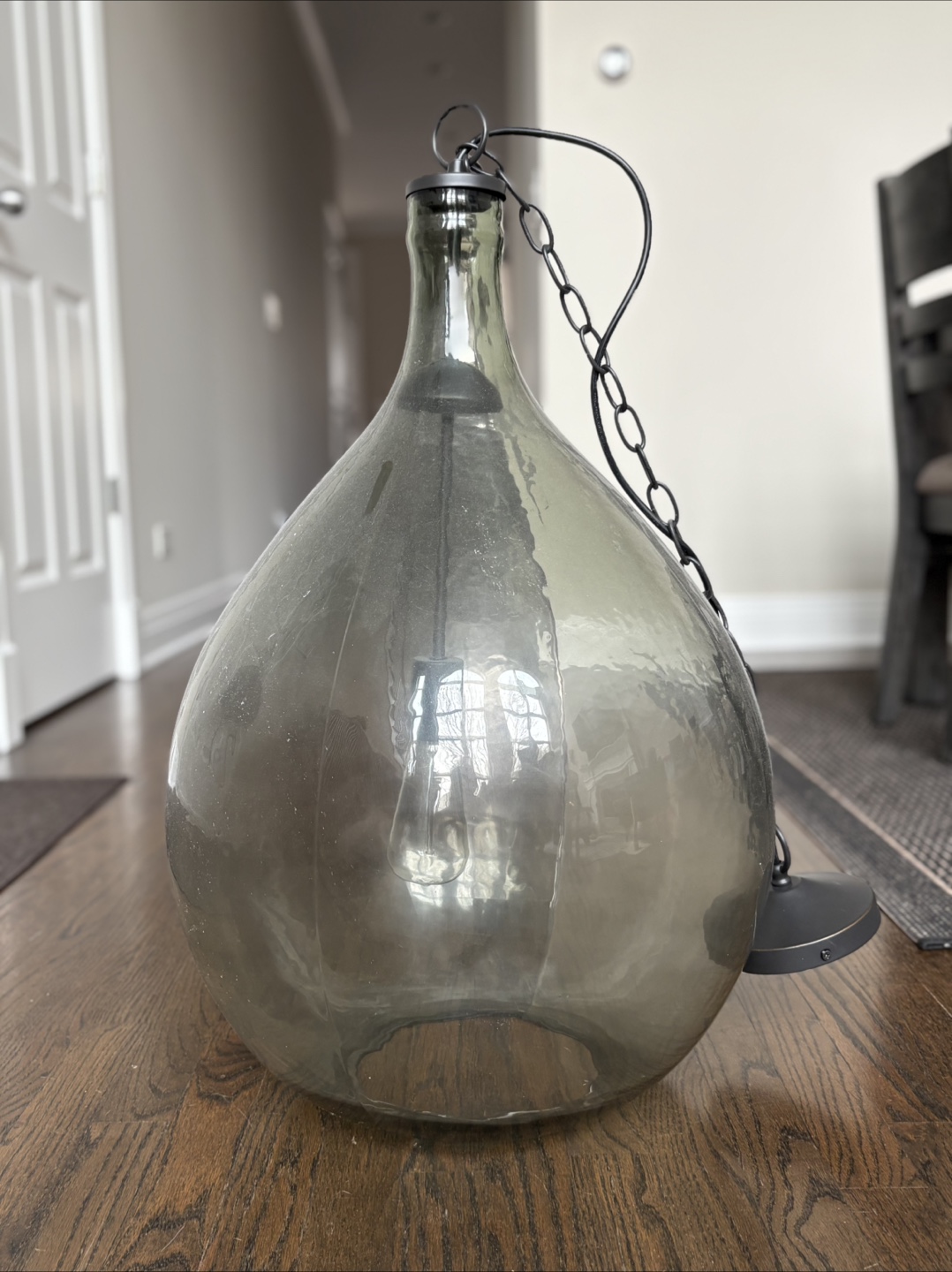 Pottery Barn Clift Seeded Glass Pendant Light