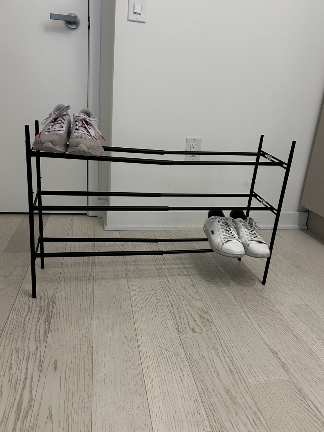 Three-Tier Black Metal Shoe Rack - photo 3