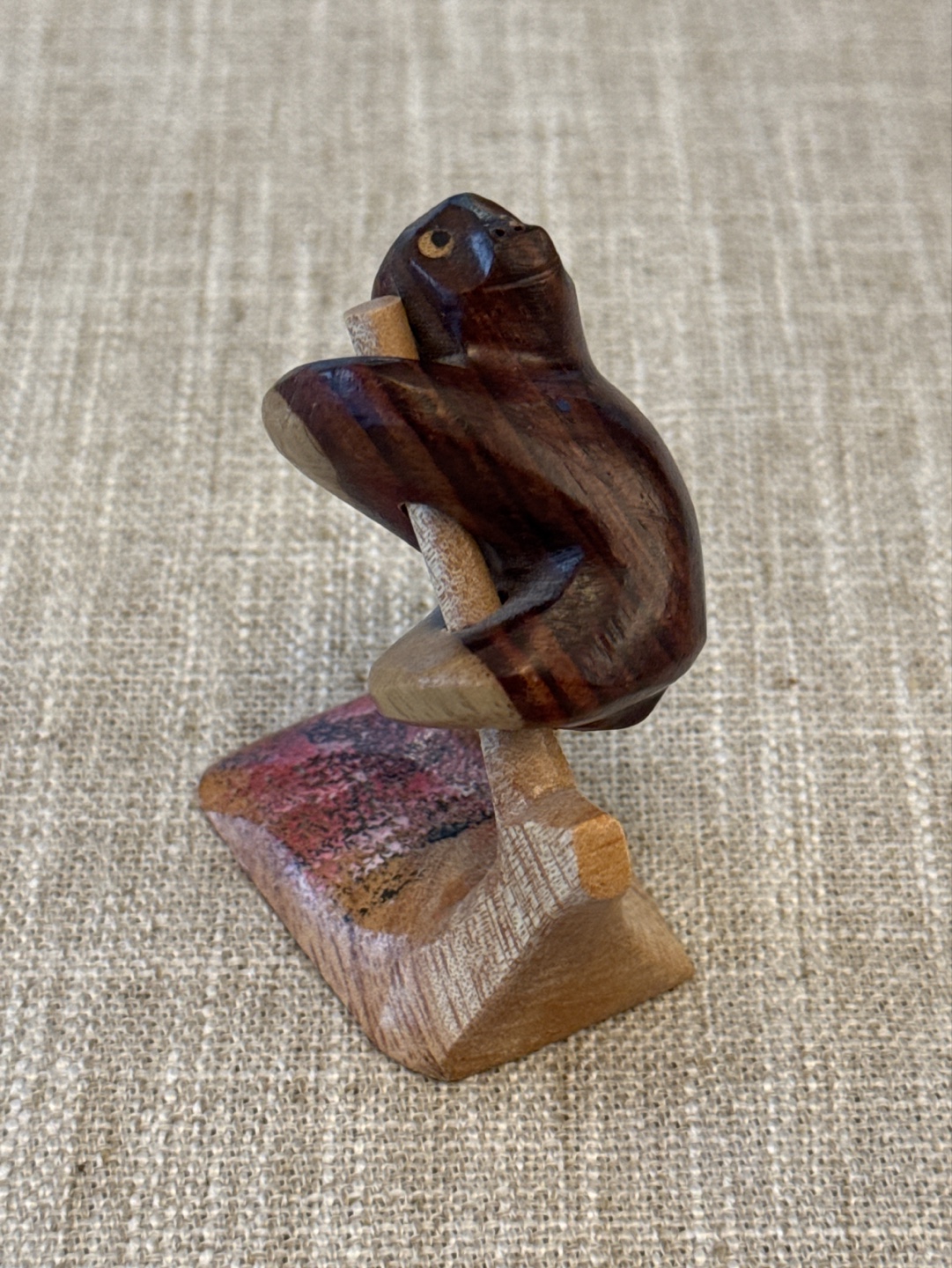 Hand-carved Wooden Sloth Figurine from Costa Rica - photo 2