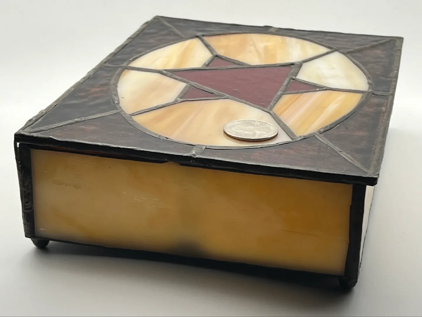 Vintage Stained Glass Jewelry Box image indicator(3)