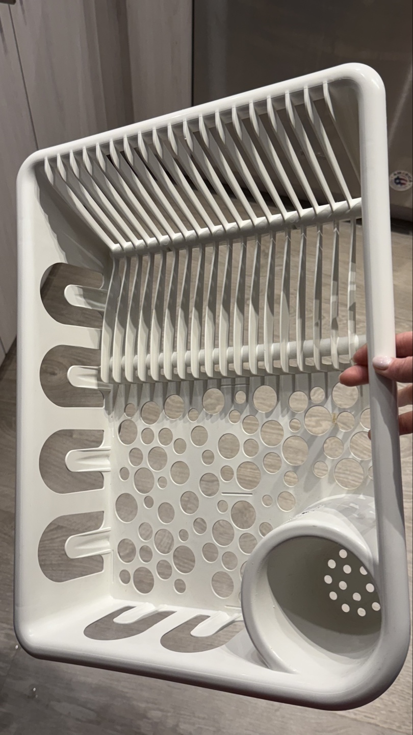 White Plastic Dish Drying Rack
