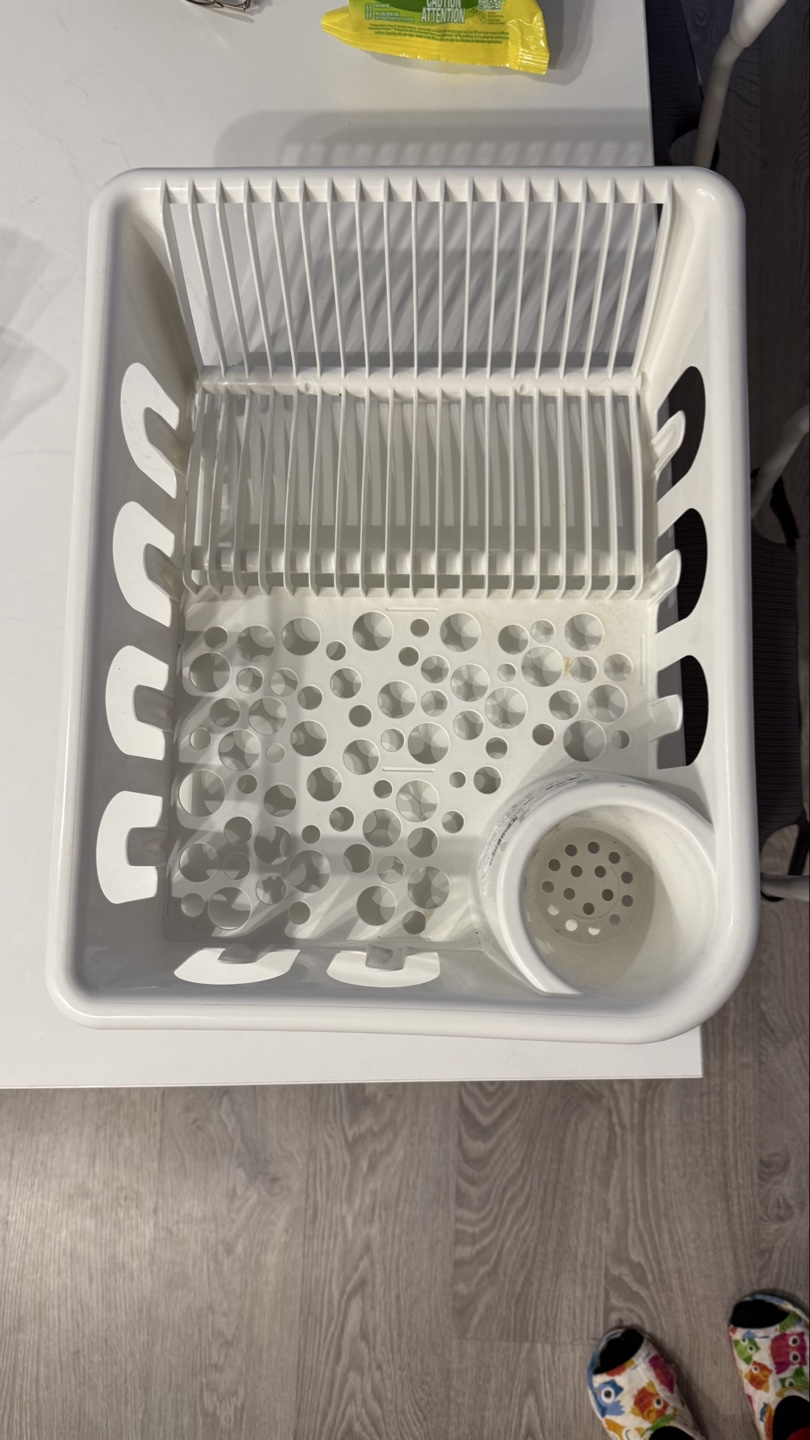 White Plastic Dish Drying Rack - photo 5