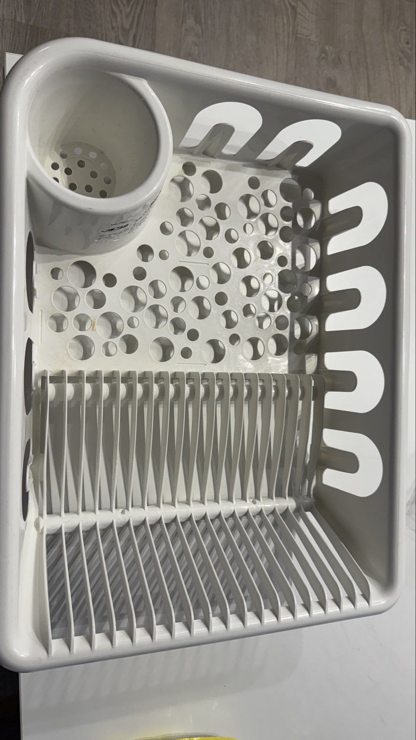 White Plastic Dish Drying Rack - photo 4