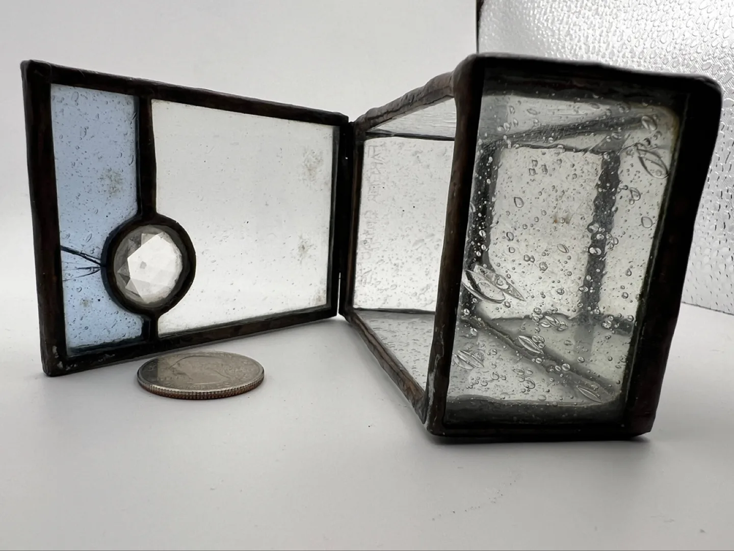 Vintage Stained Glass Trinket Box image indicator(2)