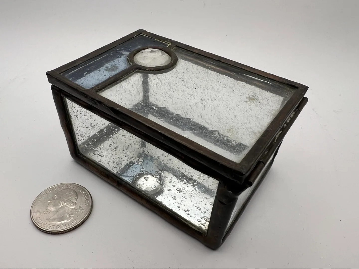 Vintage Stained Glass Trinket Box image indicator(3)