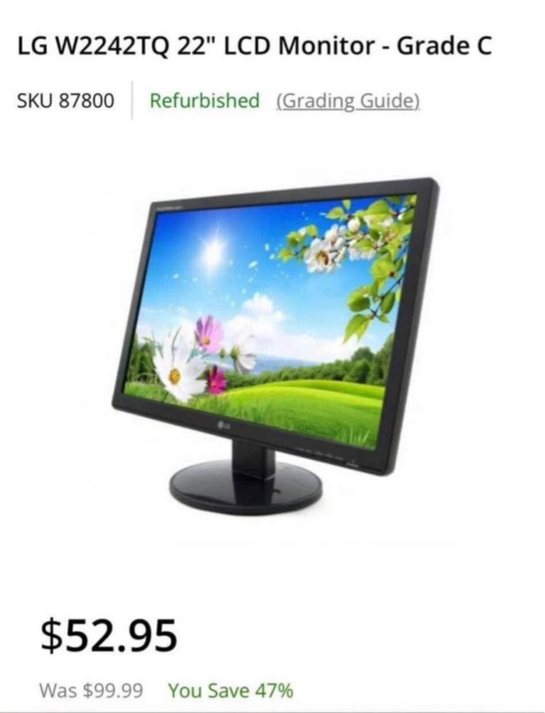 Monitors For sale