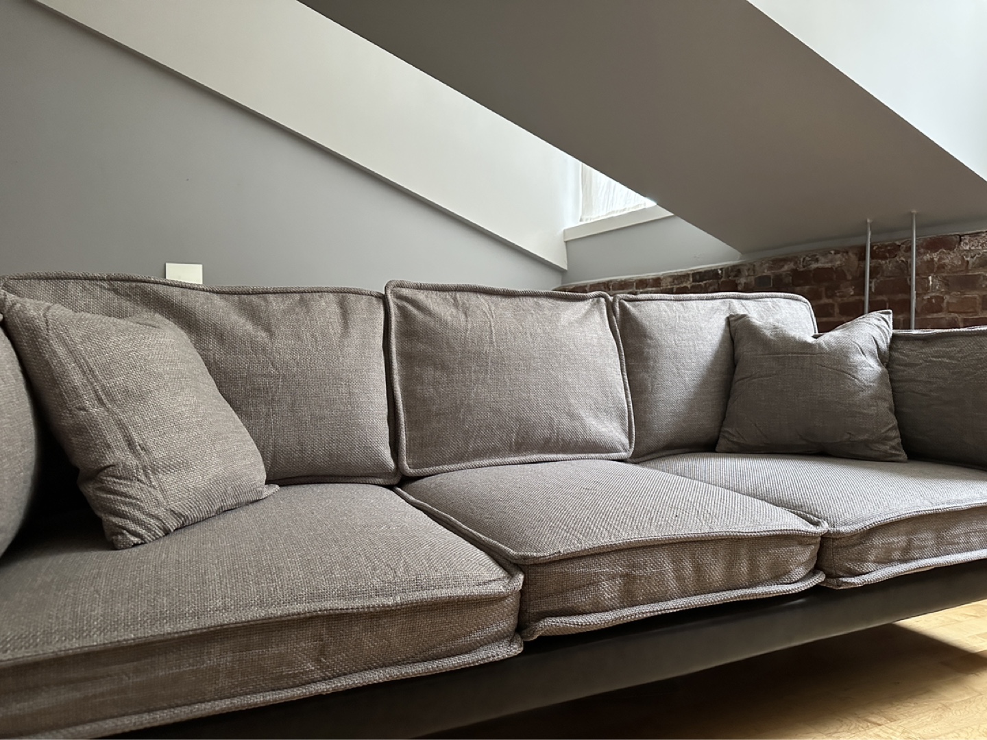 Wayfair Brown/Taupe Modern 3 Seater Sofa - photo 4