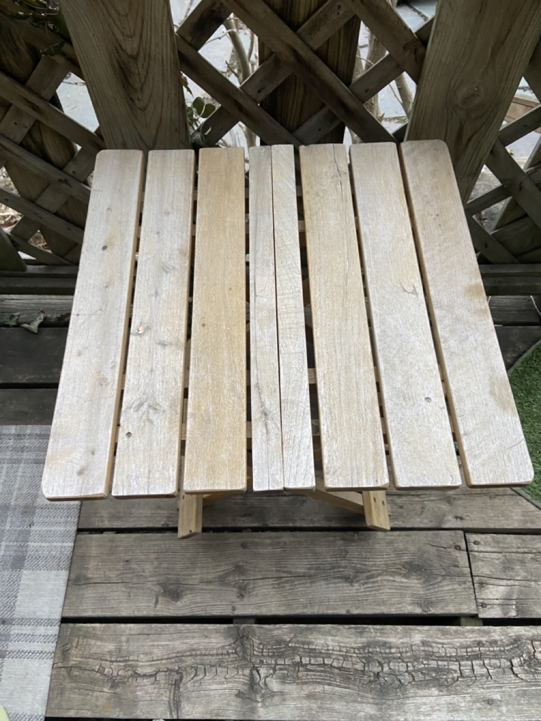 Wooden Folding Table / Plant Table - photo 2