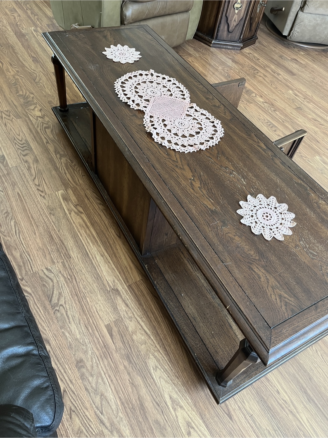Vintage Coffee Table with  2 side tables - photo 3