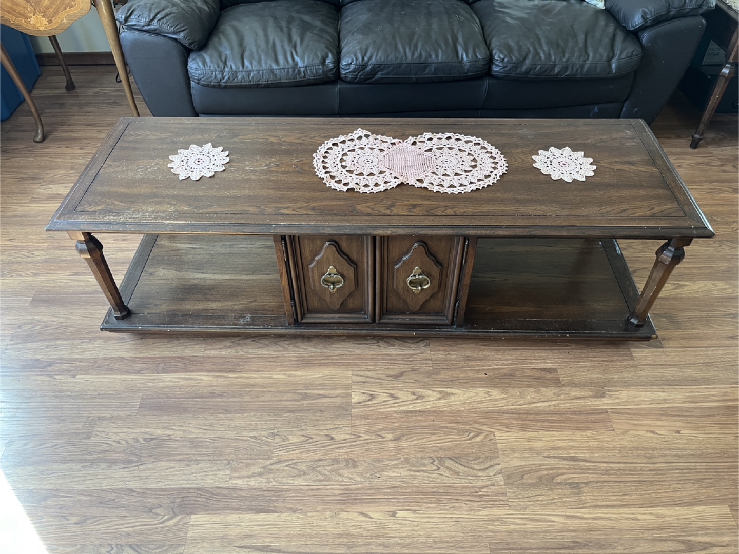 Vintage Coffee Table with  2 side tables - photo 2
