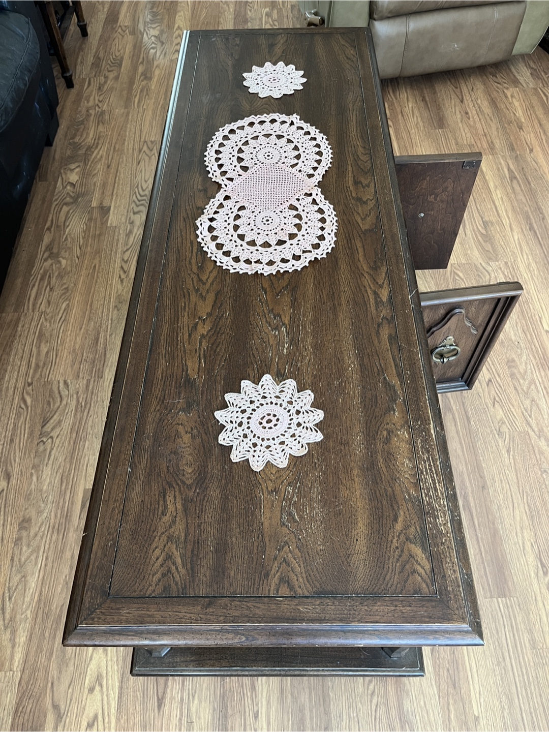 Vintage Coffee Table with  2 side tables - photo 4