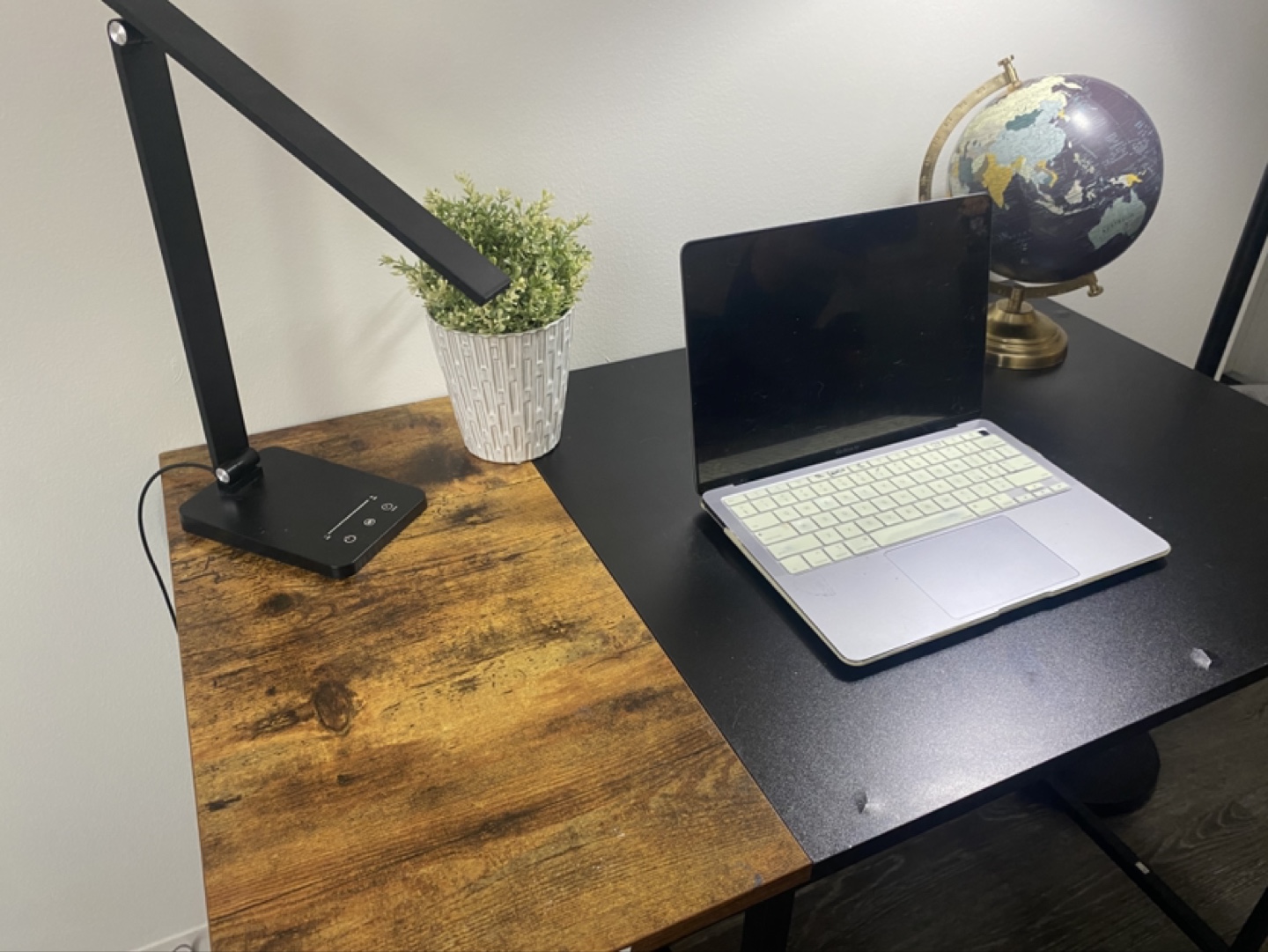 Black and Brown Computer Desk with Shelf - photo 5